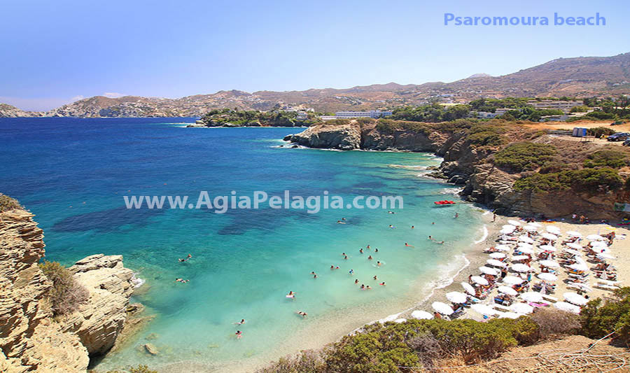the beach of Psaromoura (Agia Pelagia)