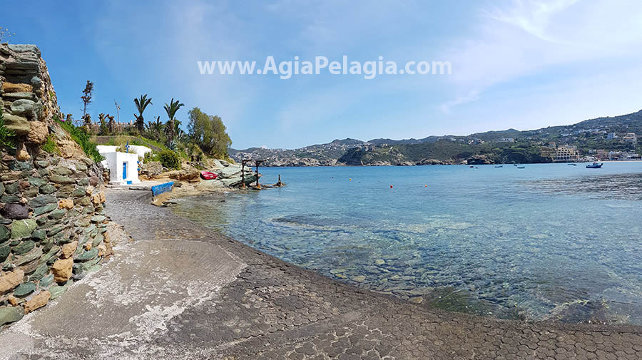 Agia's Pelagia's Evresis chapel on the beach of Agia Pelagia