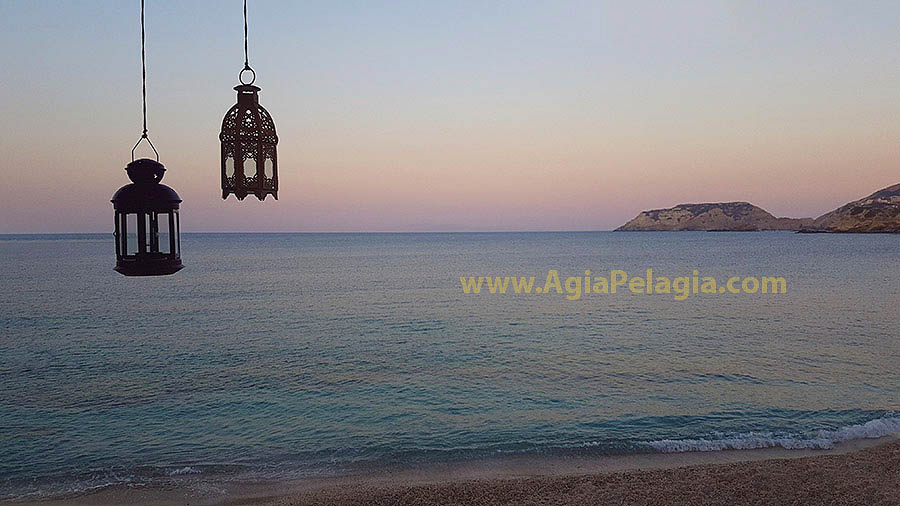 Agia Pelagia on Crete at night