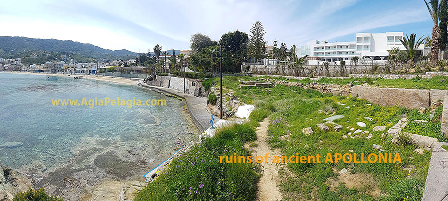 ruins of the ancient Apollonia in Agia Pelagia