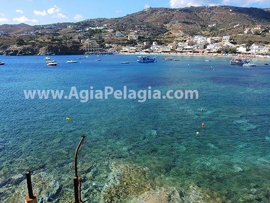 Panoramic photo of the bay of Agia Pelagia