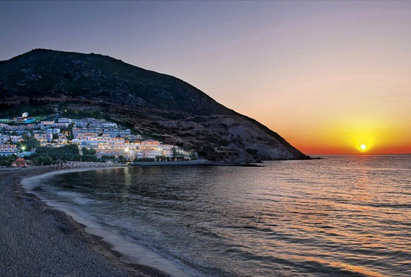 the beach of Fodele - sunset at the beach