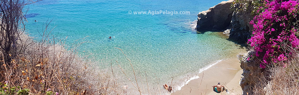 Fylakes beach just under Capsis Elite Resort Hotel in Agia Pelagia CRETE
