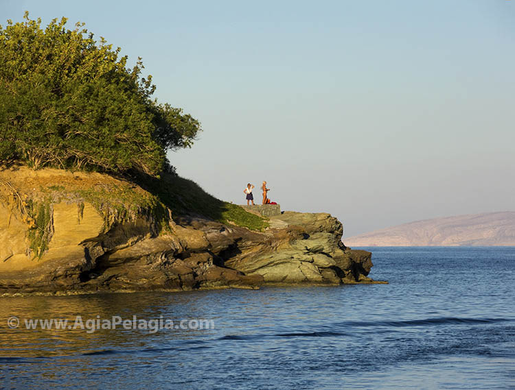 the beach of Fylakes in Agia Pelagia Crete