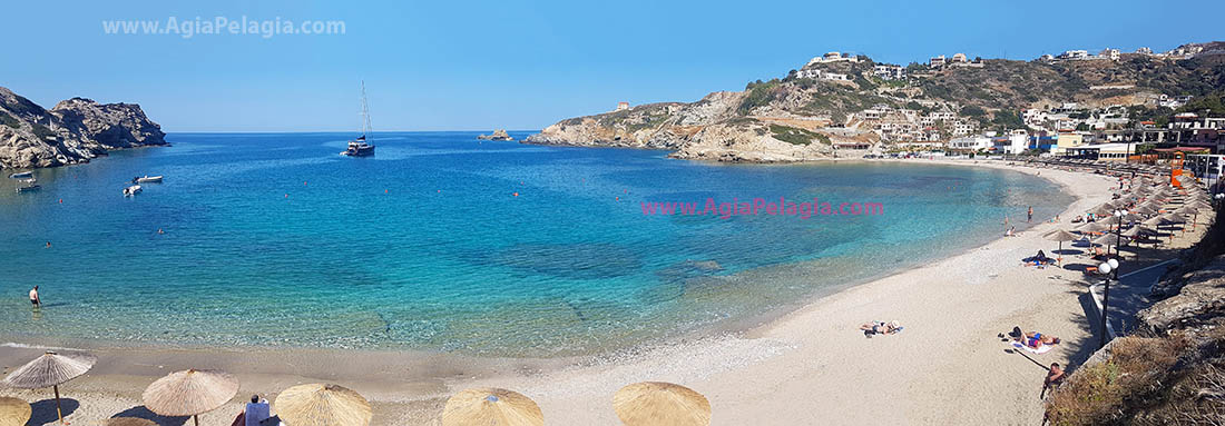 Lygaria beach - panoramic view of Lygaria bay (Agia Pelagia Crete)
