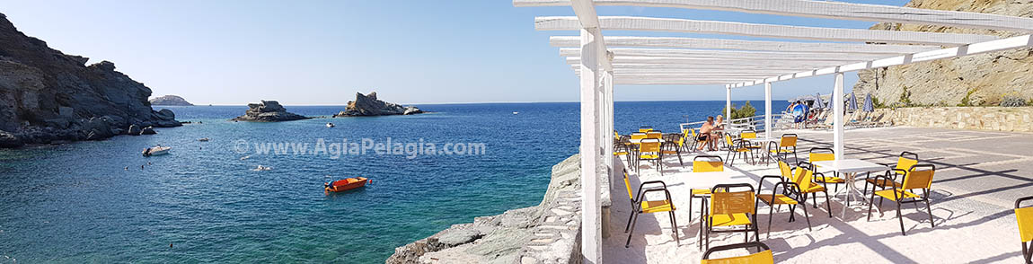 Made (Mades) beach in Agia Pelagia island of Crete