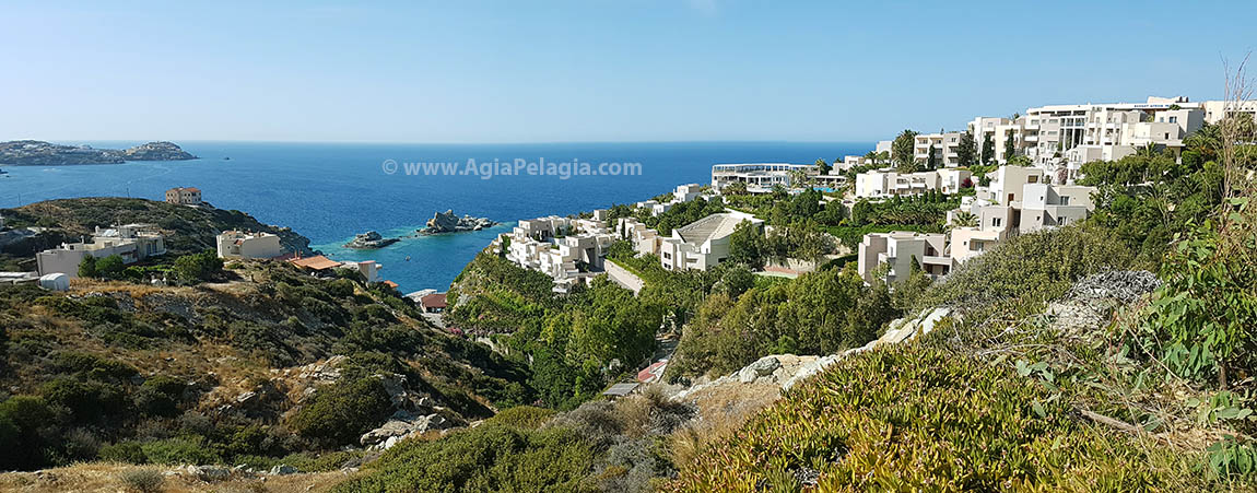 Beach of Mades & Athina Palace hotel