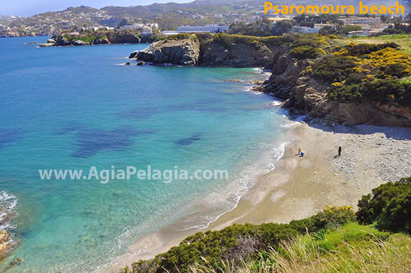 the beach of Psaromoura in low season