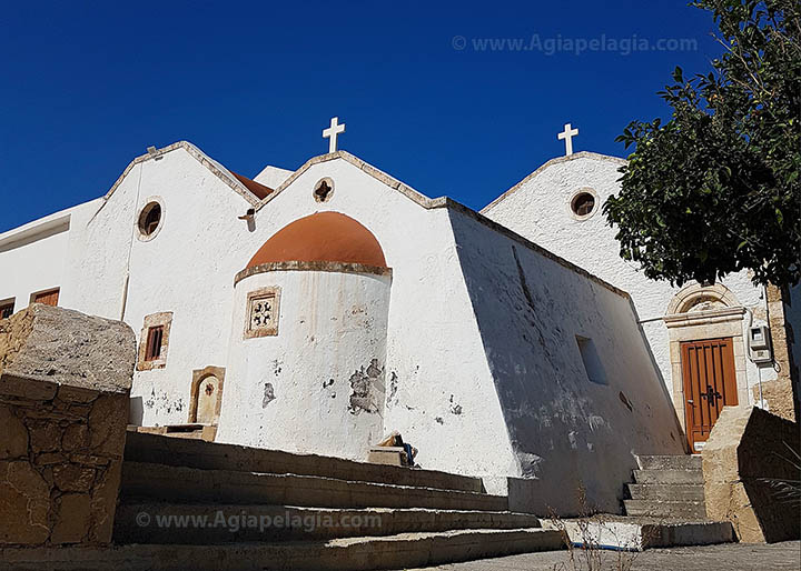 the church, Greek Orthodox Monastery of Agia Pelagia - Agia Pelagia Crete Greece