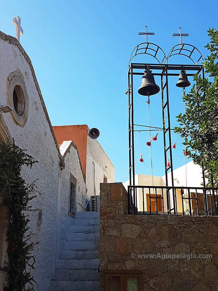 the yard of the church of Agia Pelagia - the bells of the church