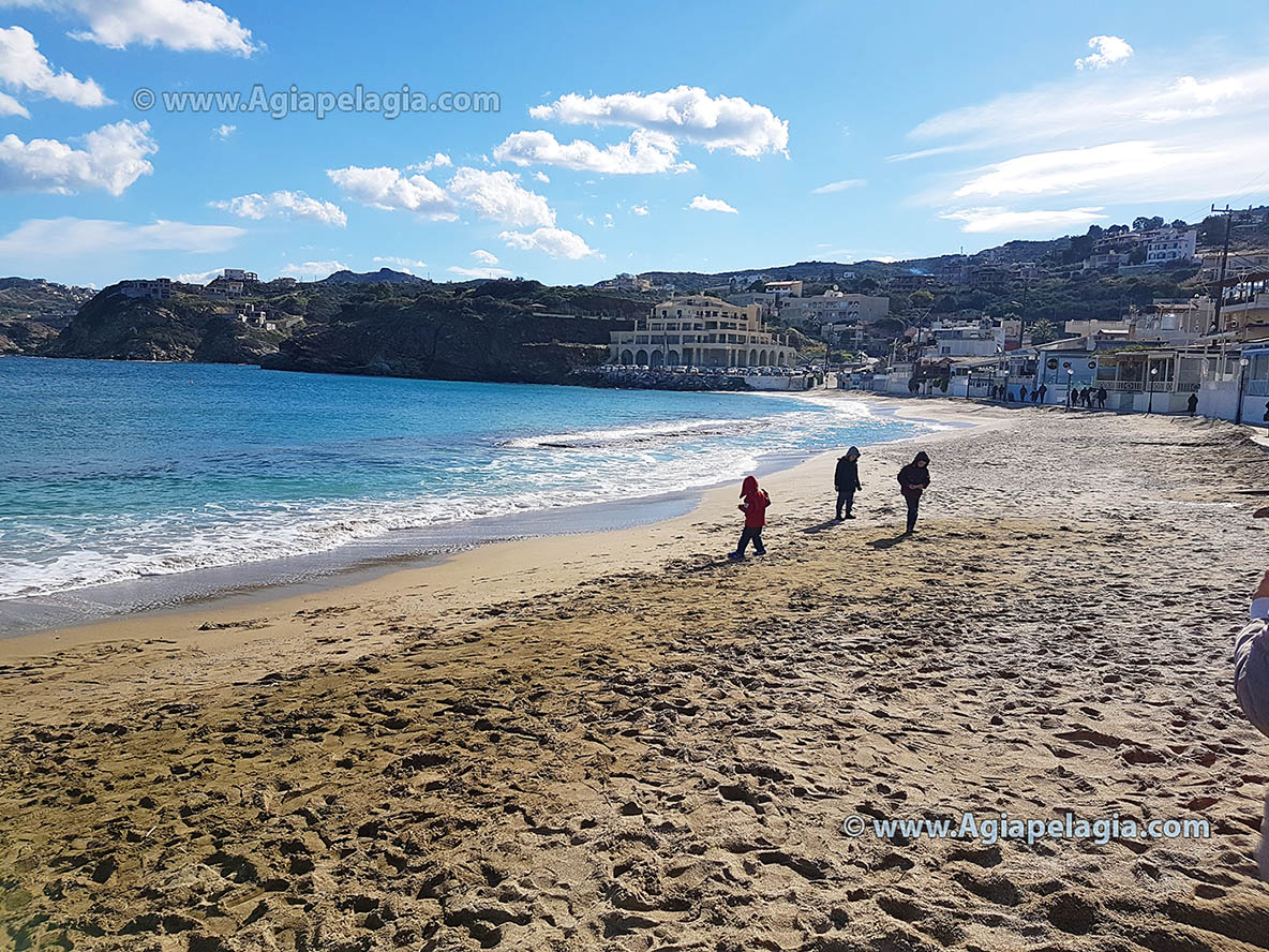 Celebrating the Greek Orthodox EPIFANIA (EPIPHANY, also called THEOFANIA) - on the beach of Agia Pelagia Crete Greece