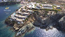 panoramic view of the Sea Side Resort Hotel & Spa in Mononaftis beach