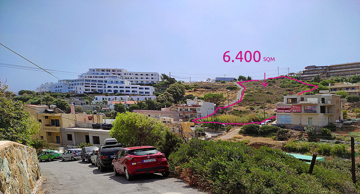 Land plot for sale by the owner in Mononaftis beach Agia Pelagia Crete Greece