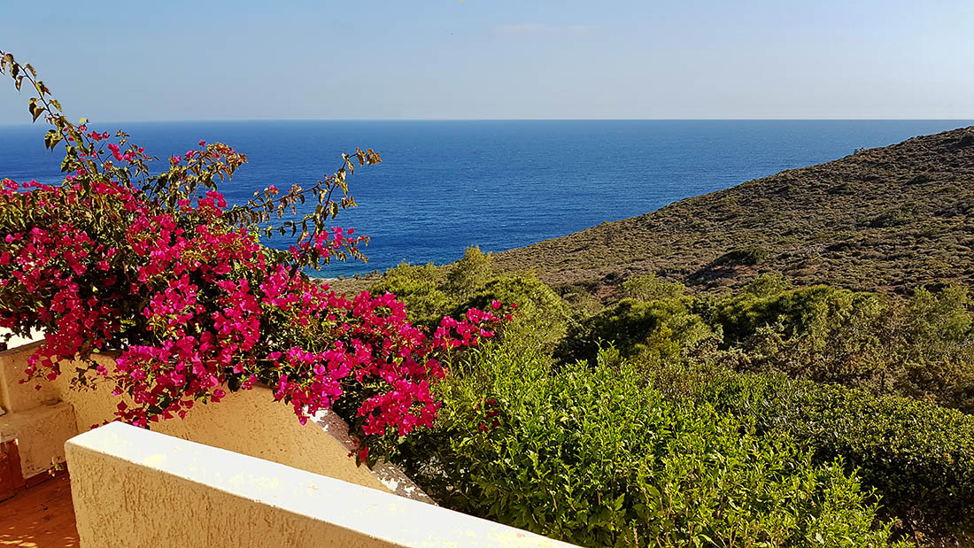 Villa property for sale by the owner in Agia Pelagia Crete - the amazing sea view from our villa for sale