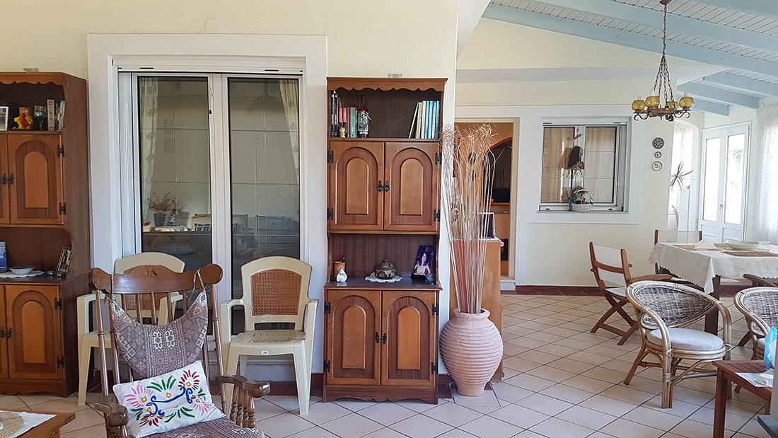 Villa property for sale by the owner in Agia Pelagia Crete - inside view of the house living room