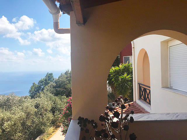 villa's panoramic balkony view - Rogdia village - Heraklion
