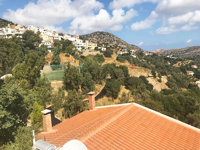 the traditional Cretan village of Rogdia (or Rodia) - view from the villa