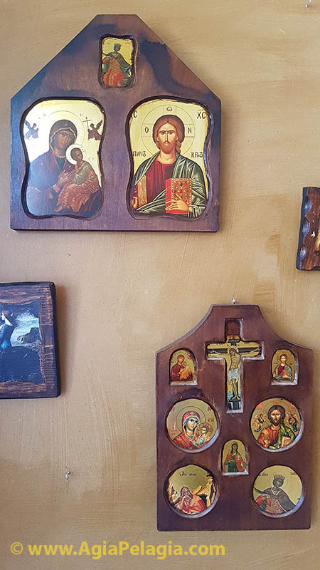 Souvenirs shop Minoas in Agia Pelagia: Byzantine Art Christian Icons
