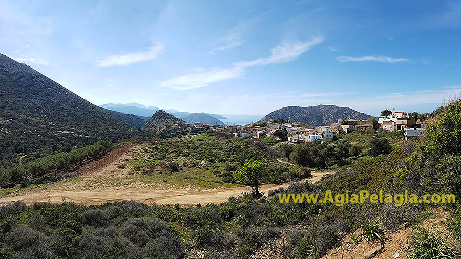 panoramic view of Achlada village - Crete